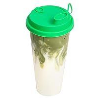 Restaurantware LIDS ONLY: Bev Tek Lids For 12- 16- 24-OZ Coffee Cups 500 Leakproof Beverage Lids - 2-In-1 Design Attached Stoppers Green Plastic Disposable Lids Cups Sold Separately