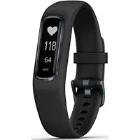 Garmin vivosmart 4 Activity & Fitness Tracker with Advanced Sleep Monitoring and Pulse Ox Sensor, Midnight Black-Small/Medium (Renewed)