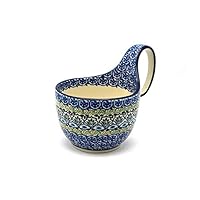 Polish Pottery Loop Handle Bowl - Tranquility