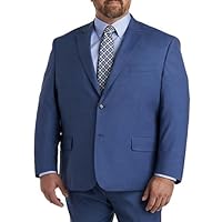 Oak Hill by DXL Men's Big and Tall Jacket-Relaxer Micro Chevron Suit Jacket