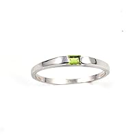 CHOOSE YOUR COLOR Sterling Silver Small Stackable Accent Ring