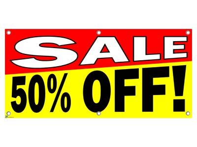 Sale 50% Percent Off - Store Retail Business Sign Banner