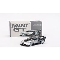 Bugatti Vision Gran Turismo Sliver and Carbon 1/64 Diecast Model Car by True Scale Miniatures MGT00369