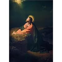JESUS IN GETHSEMANE GLOSSY POSTER PICTURE PHOTO christ garden praying lord