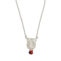 Peru Gift Yares Jewelry Sterling Silver Filigree Owl Charm Symbol of Wisdom Pendant/Necklace 16