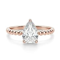 2.5 ct Pear Shaped Engagement Rings For Women Vintage Pear Cut Wedding Ring S925 10K 14K 18K Rose Gold Moissanite Bridal Wedding Rings