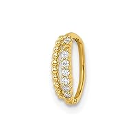 14k Gold CZ Cubic Zirconia Simulated Diamond Ear Cuff Measures 8.49x2.65mm Wide Jewelry for Women