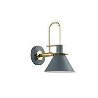 Indoor Wall lamp Modern Bedside Macaron Designer Colorful Wall lamp Wall Sconce Iron Metal E27 Light for Home Bar Aisle Cafe Restaurant Industrial loft Lobby Decoration Stylish (Color : Gray)