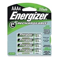 Rechargeable AAA Batteries, NiMH, 800 mAh, Pre-Charged, 4 Count (Recharge Power Plus) - EVENH12BP4, 2 Pack