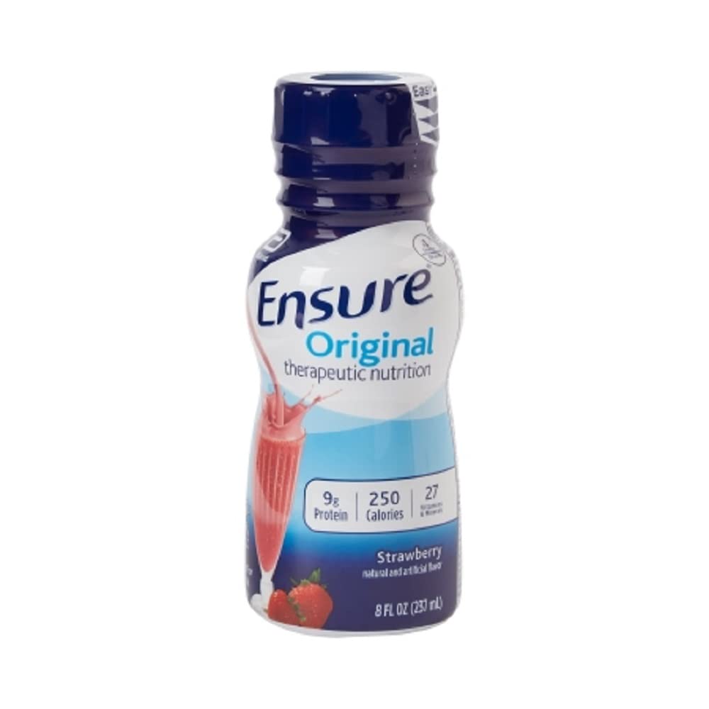 Ensure Original Therapeutic Nutrition, Strawberry, 8 Ounce Bottles - Case of 24