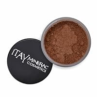 (Bundle of 4 Items) Itay Mineral Cosmetics Full Size Flawless Foundation MF3 Cafe Au Lait+Blush+Foundation Brush+Airplane Travel Cosmetic Bag (MB3 Hot Cocoa)