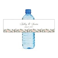 100 Hand Drawn Water Color Peonies Wedding Anniversary Engagement Party Water Bottle Labels Birthday Party Easy to Use Self Stick Labels