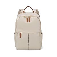 Lightweight Women's Backpack with Multiple Pockets - Ideal for Daily Use (Ivory)
