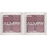 Almay Eyeshadow Palette, Longlasting Eye Makeup, Single Shade Eye Color in Matte, Metallic, Satin and Glitter Finish, Hypoallergenic, 200 Making A Statement, 0.1 Oz (Pack of 2)