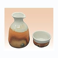 Sake Bottle & 2 Cup Set - Konsei (D) - Japanese Tokoname-yaki pottery ceramic [Standard ship by Int'l e-packet: with Tracking & Insurance]