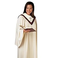 unisex-adult Choir Apparel - Tempo Choir Robe With Fluted, V-neck Yoke and Open SleevesChurch Choir Gown