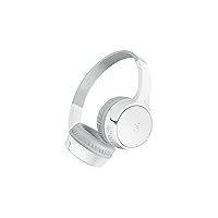 Belkin SoundForm Mini - Wireless Bluetooth Headphones for Kids with 30H Battery Life, 85dB Safe Volume Limit, Built-in Microphone - Kids On-Ear Earphones for iPhone, iPad, Fire Tablet & More - White