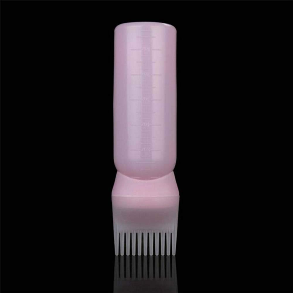 Root Comb Applicator Bottle, Dyeing Shampoo Bottle Oil Comb Hair Dye Bottle Applicator Tools, Hair Dye Bottle Applicator Brush(Purple)
