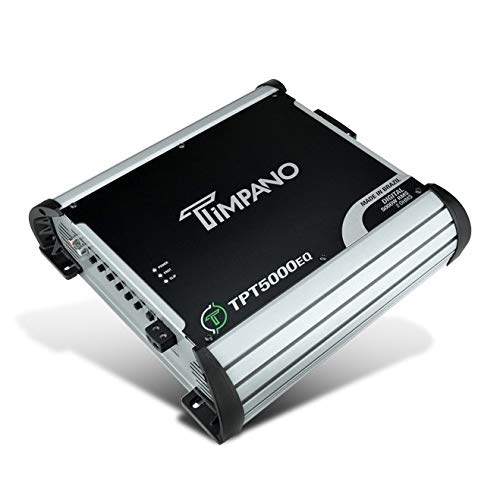 Timpano TPT-5000EQ 2 Ohm Compact Car Audio Amplifier - 5000 Watts at 2 Ohms - Full Range Class D Small Sized Monoblock Amp with Built-in Equalizer