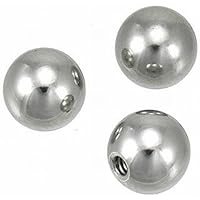10 x TOP BALL Replacement for Navel Belly Button Rings 5mm 14g Silver Stainless Steel Body Jewelry Piercing 10 Pcs 7Z ACC