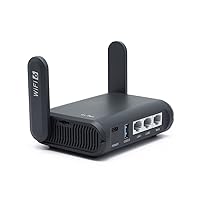 GL.iNet GL-AXT1800 (Slate AX) Pocket-Sized Wi-Fi 6 Gigabit Travel Router, Extender/Repeater for Hotel&Public Network Storage, VPN Client&Server, OpenWrt, Adguard Home, USB 3.0, TF Card Slot