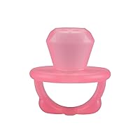 Itzy Ritzy Teensy Teether - Soothing Silicone Hollow Teether Features Flexible, Easy-to-Hold Handle, Diamond