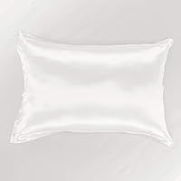 THXSILK 100% 22mm Mulberry Silk Pillowcase Pillow Sham for Hair and Skin (King,White)