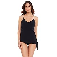 MagicSuit Women's Solid Alex V-Neck Tankini Top with Underwire Bra and Adjustable Straps
