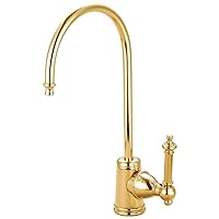 Kingston Brass Gourmetier KS7192TL Templeton Single Handle Water Filtration Faucet, Polished Brass 6-Inch spout reach