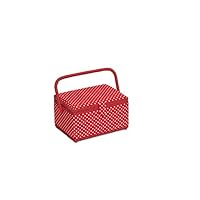 Hobby & Gift Polka Dot Medium Craft Storage Box Red