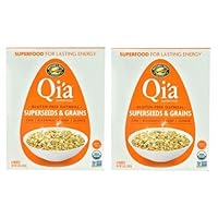 Qi'a Superfood Organic Hot Oatmeal - Superseeds and Grains - 2 Boxes with 6 Packets Each Box (12 Packets Total)
