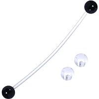 Pregnancy Belly Button Ring Black and Clear Pack
