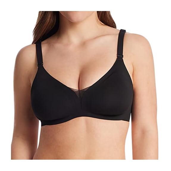 Mua COMFELIE Seamless Bra Supportive Wireless Bra for Women Plus Size  Comfort Bra Deep-V Meshed Neck Invisible Bralette YN48 Black trên  Mỹ  chính hãng 2024