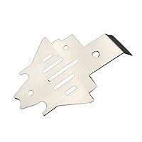 Stainless Steel 1/10 Racing RC Car Stainless Steel Protector Chassis Skid Plate Cover Plate for Traxxas