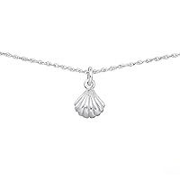 Katy Craig Seashell Choker Necklace - 925 Sterling Silver - Tiny/Discreet (38cm)