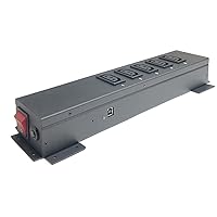 Professional Software-Controlled 5-Outlet PDU Power Switch with PC USB Connection API Support 1U Rack Mounting Kit Included