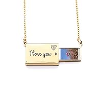 sp flower bud photography Letter Envelope Necklace Pendant Jewelry
