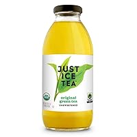 Organic Iced Tea, 16 Fl Oz Glass Bottles (Pack of 4) (Original Green Tea)