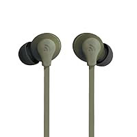 Travelbuds Sport Wireless Earphones with Magnetic Neck Loop, Built-in Mic, IPX4 Waterproof in-Ear Bluetooth Earphones, Adjustable EQ Settings, 5-Hr Battery Life, Army Green