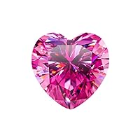 Heart Shape Pink Color Moissanite Loose Stone 0.5-5ct Excellent Cut Moissanite Gemstone With GRA Certificate
