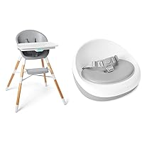 Skip Hop Baby Infant Meal Time Essentials with EON 4 in 1 High Chair and Booster, Grey/White