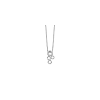 925 Sterling Silver Polished Spring Ring White Ice Diamond Slide Pendant Necklace 18 Inch Measures 10mm Wide Jewelry for Women