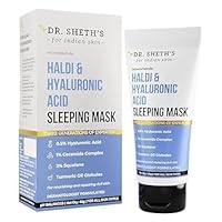 Dr. Sheth Haldi and Hyaluronic Cream | Sleeping Mask Cream | Vitamin E | for Even Tone, Acne, Dullness & Hydration | for Men & Women | 30gm