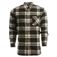 Burnside Woven Plaid Flannel With Biased Pocket M STEEL/WHITE