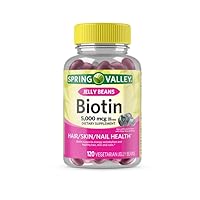 Spring Valley Biotin, 5,000 mcg Vegetarian Jelly Beans, 120 Count