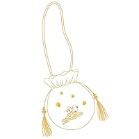 n/a 中国の伝統的な韓服財布女の子クロスボディトートバッグ女性着物ウサギ財布バケットハンドバッグ