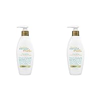 OGX Quenching + Coconut Curls Frizz-Defying Styling Milk, Nourishing Leave-In Hair Treatment with Coconut, Citrus Oil & Honey, Paraben-Free and Sulfated-Surfactants Free, 6 fl oz (Pack of 2)