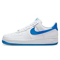 Nike Air Force 1 '07 Men's Shoes (FJ4146-103,White/Photo Blue-White) Size 15