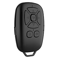 Wireless Remote Shutter Control Blue-tooth Selfie Button Clicker Page Turner Rechargeable Remote For Android IOS - (Color: black)