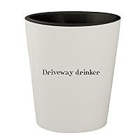 Driveway Drinker - White Outer & Black Inner Ceramic 1.5oz Shot Glass